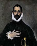 GRECO, El Nobleman with his Hand on his Chest Spain oil painting artist